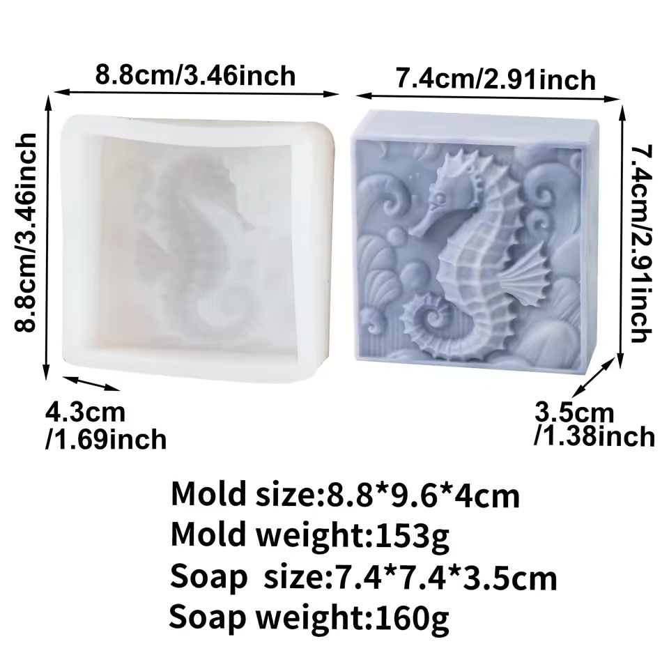 3D Seahorse Silicone Soap Mold - Soap Making Instructions ulasan dan harga